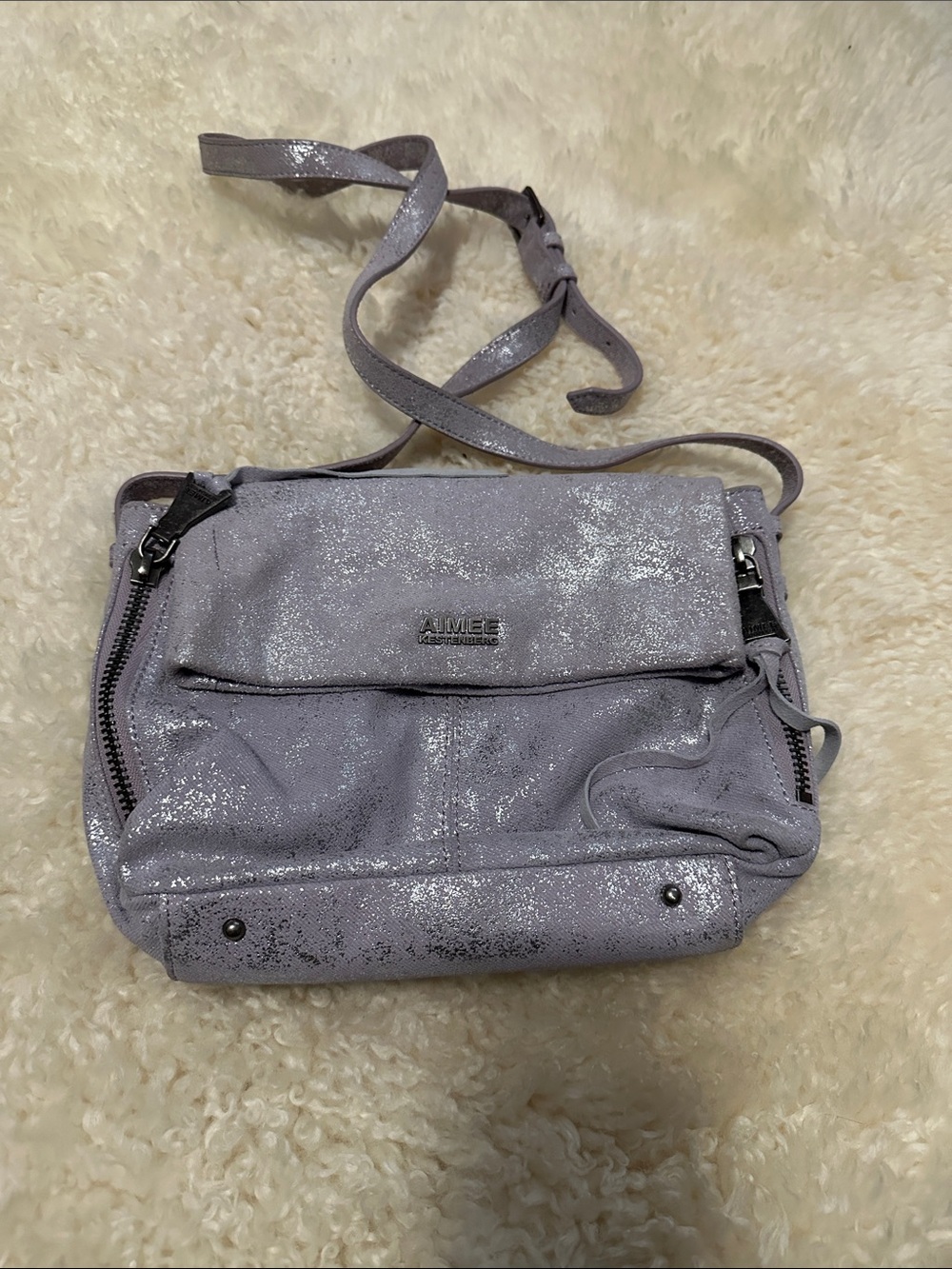Aimee Kestenberg Lilac Metallic Crossbody Bag